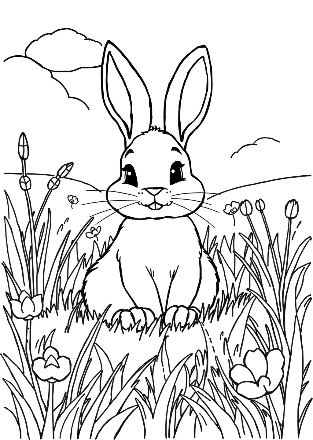 Ausmalbild: Hase