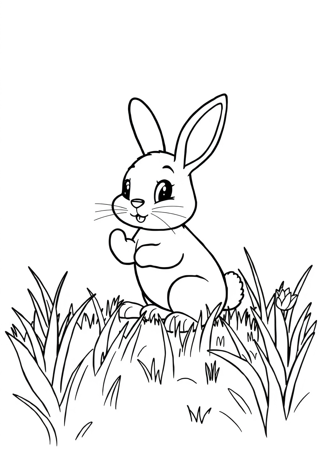Ausmalbild: Hase