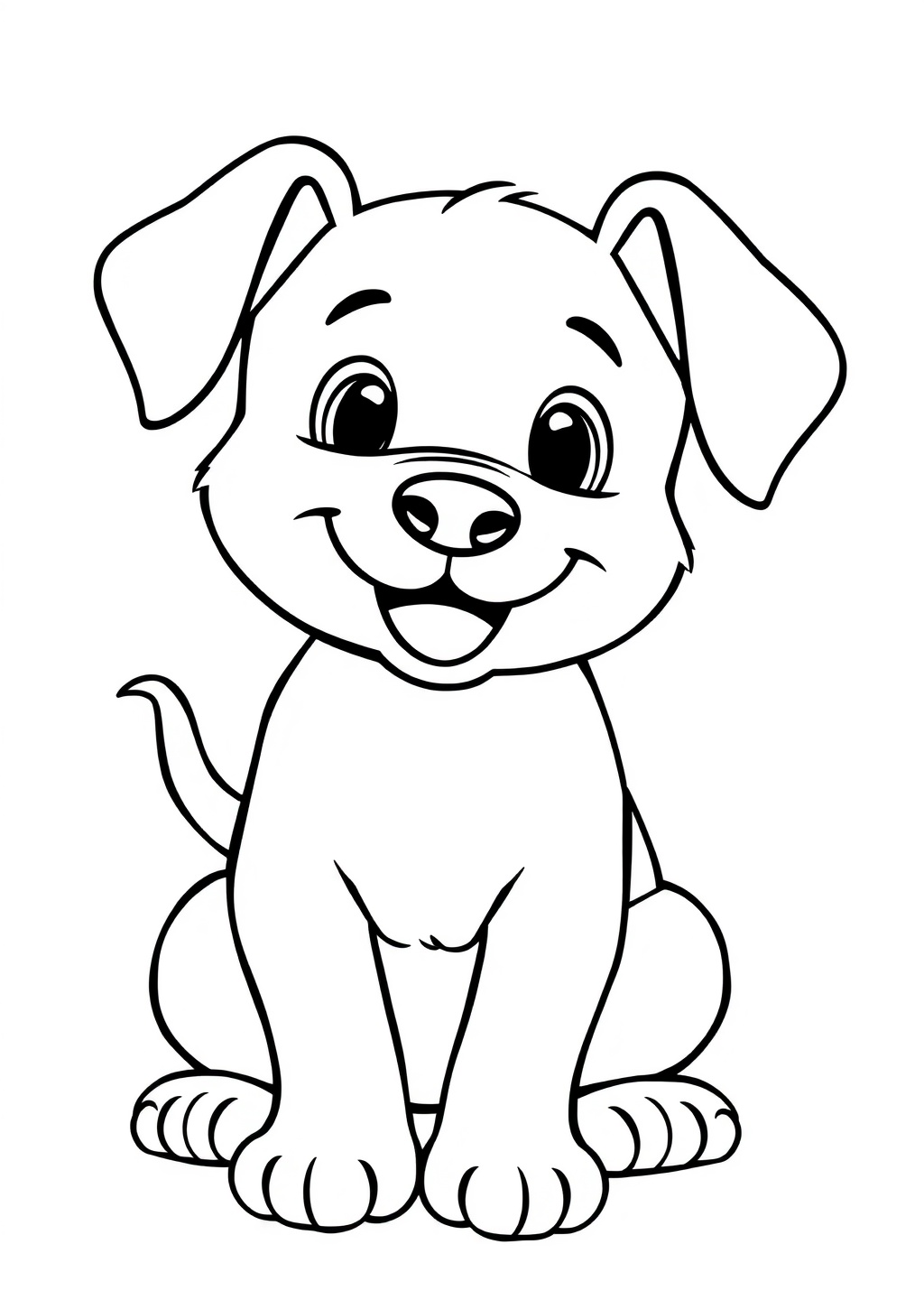 Ausmalbild: Hund