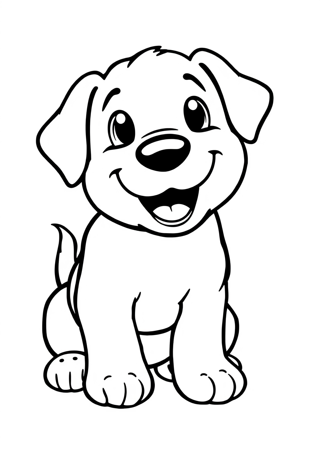 Ausmalbild: Hund