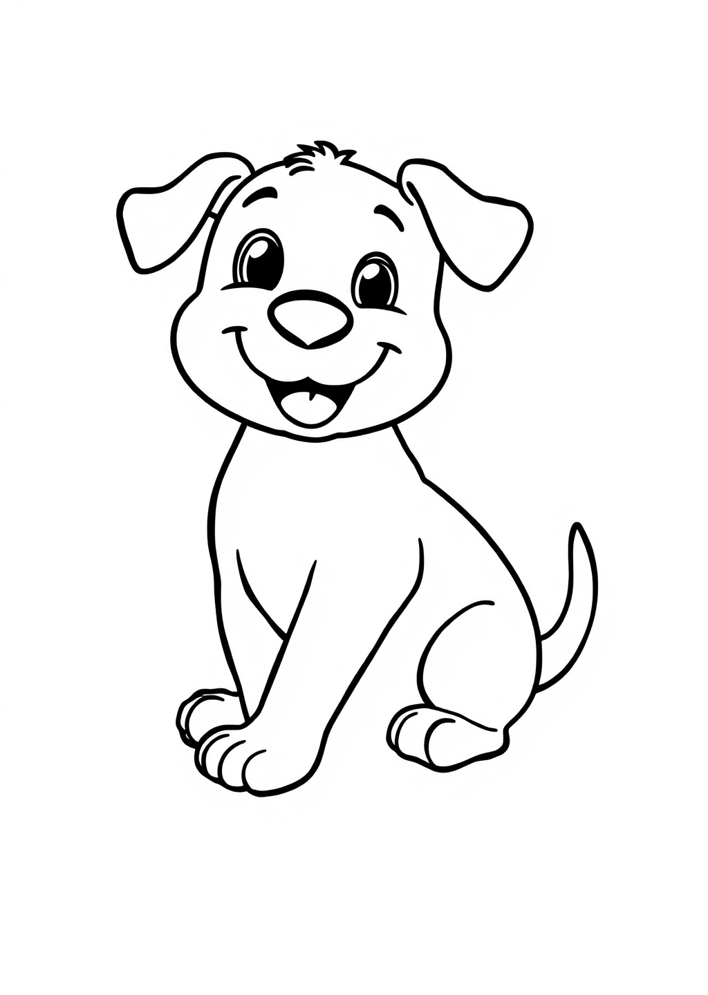 Ausmalbild: Hund