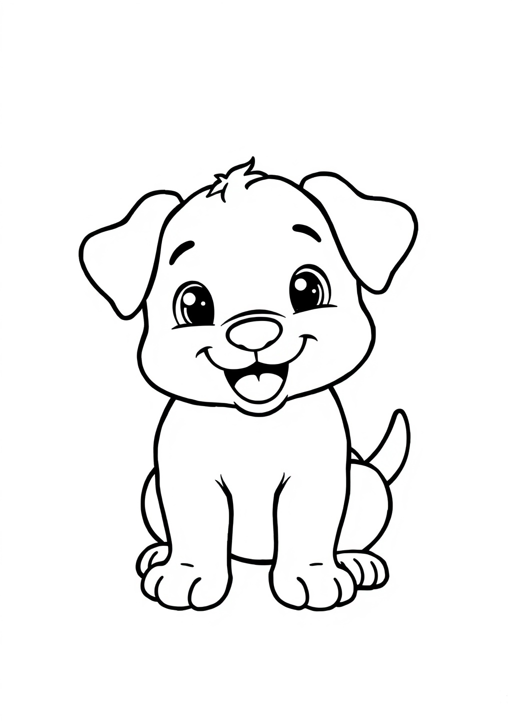 Ausmalbild: Hund