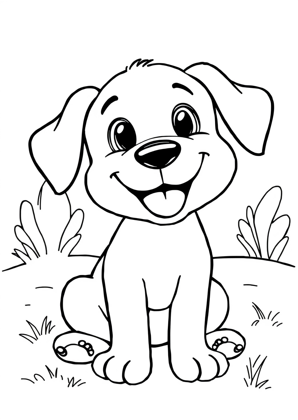 Ausmalbild: Hund