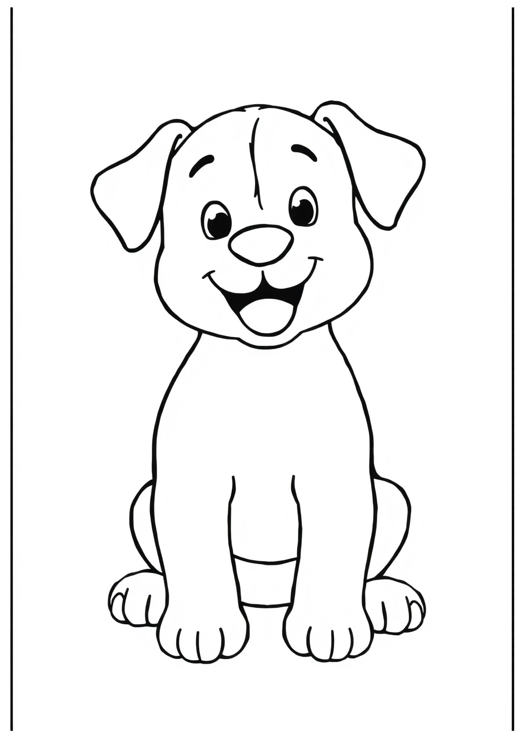 Ausmalbild: Hund