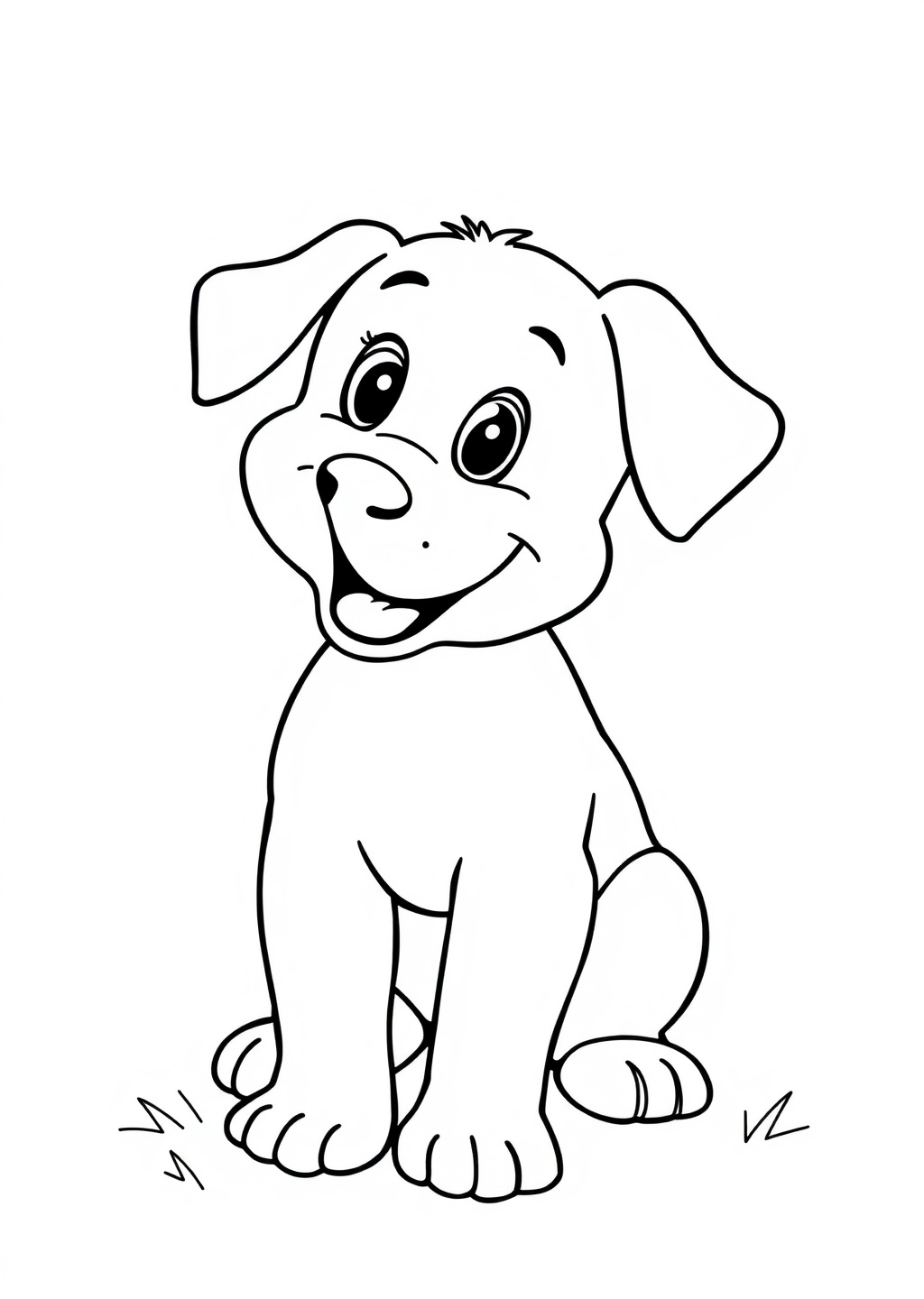Ausmalbild: Hund