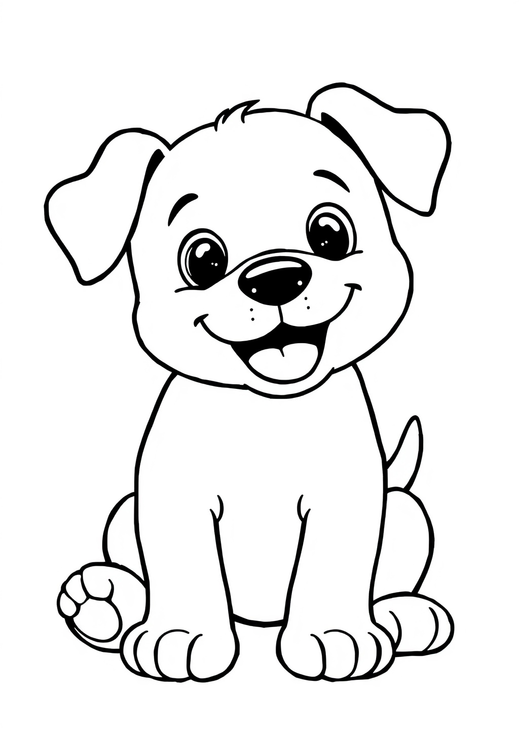 Ausmalbild: Hund