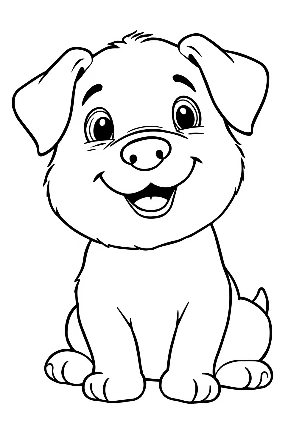 Ausmalbild: Hund