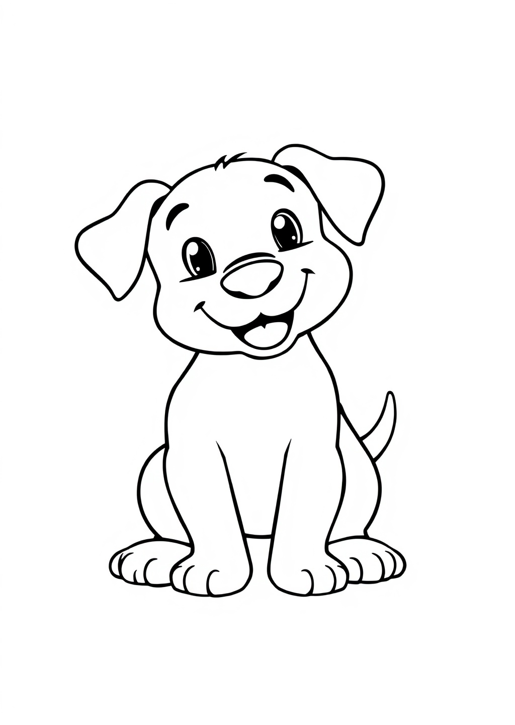 Ausmalbild: Hund
