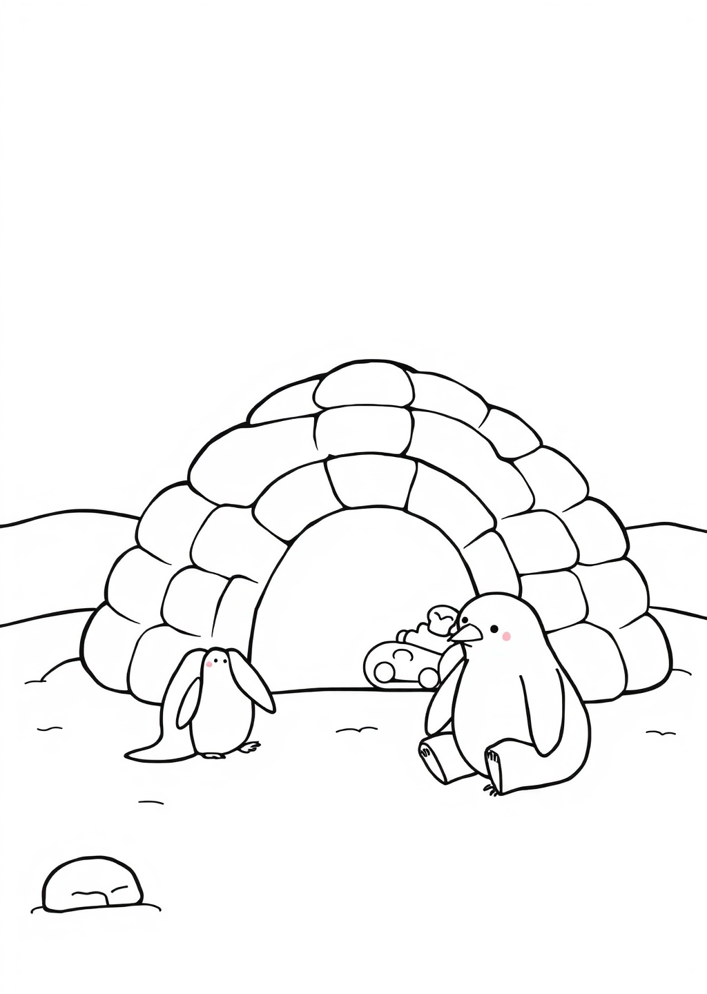 Ausmalbild: Iglu