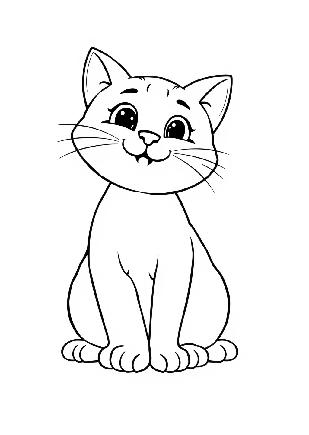 Ausmalbild: Katze