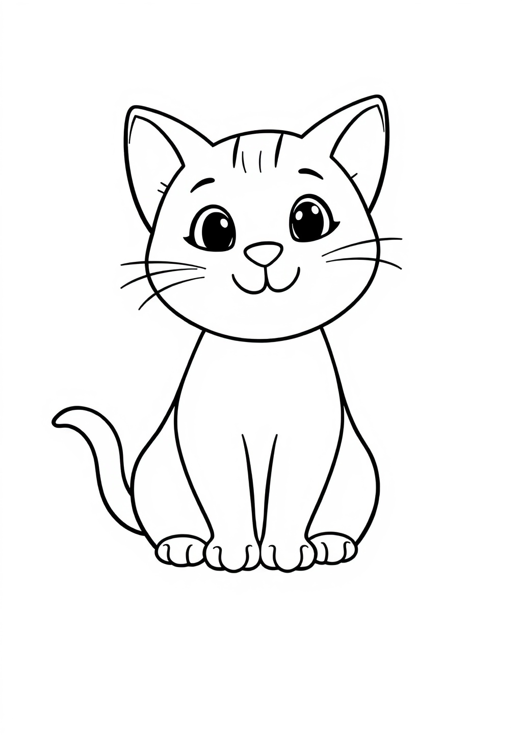 Ausmalbild: Katze