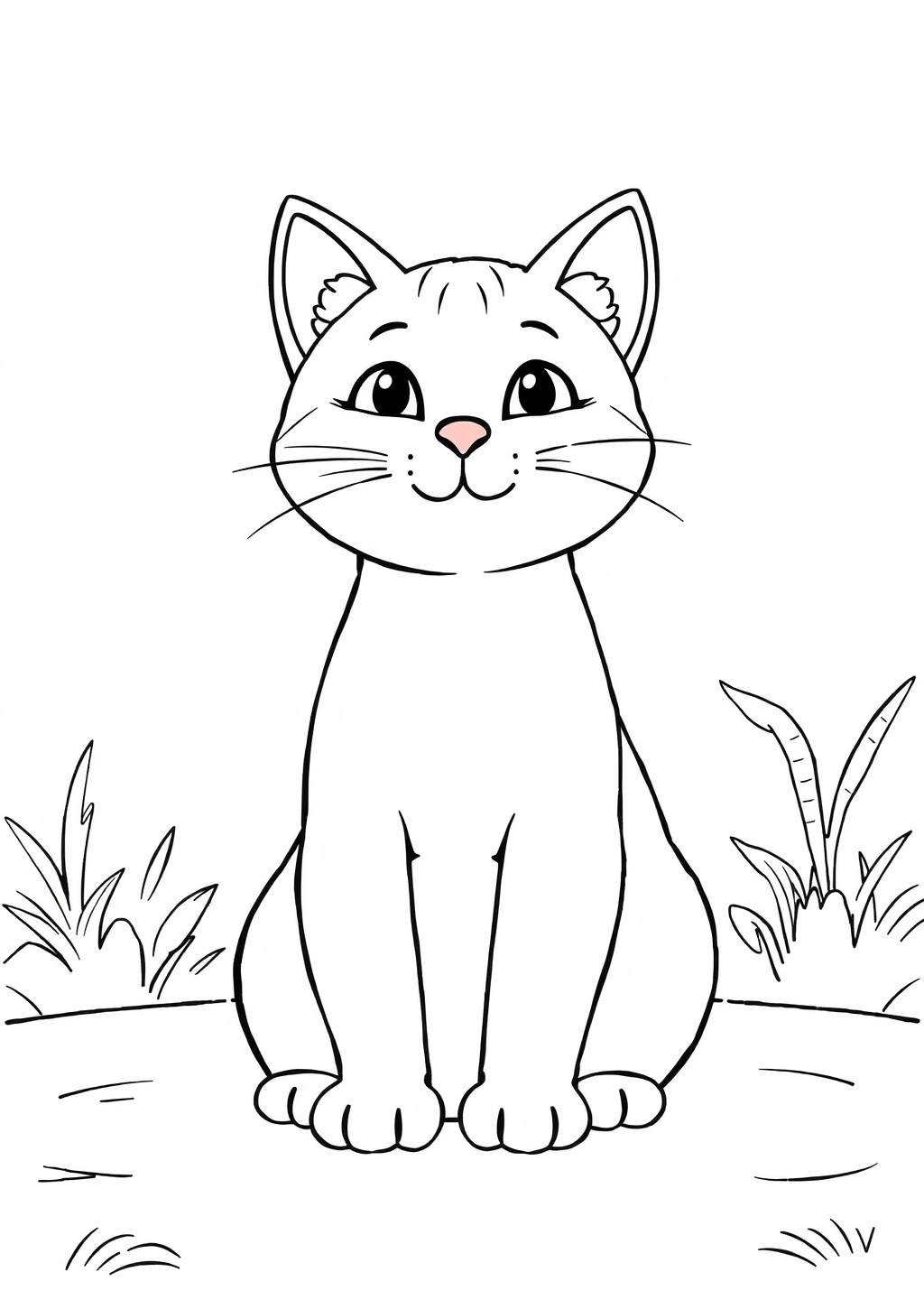 Ausmalbild: Katze