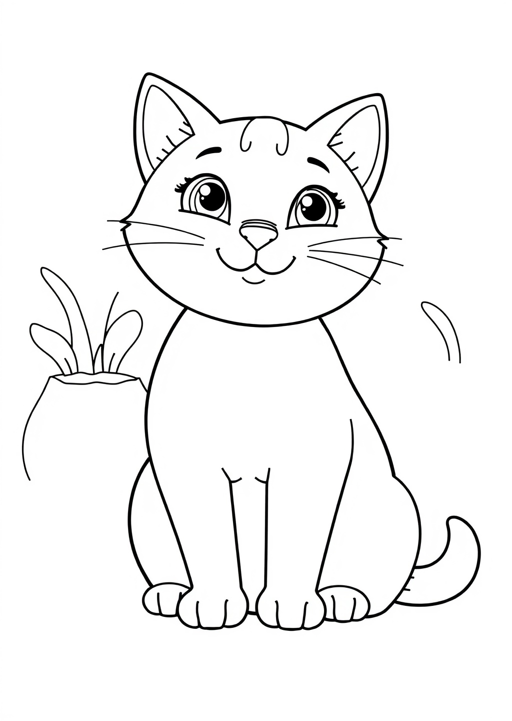 Ausmalbild: Katze