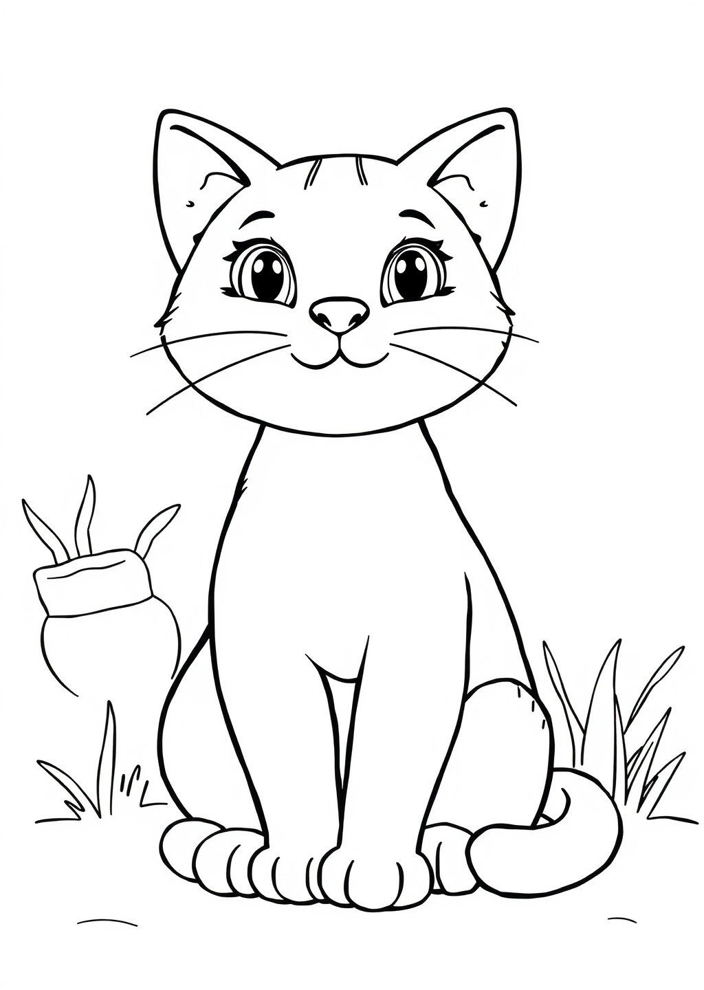 Ausmalbild: Katze