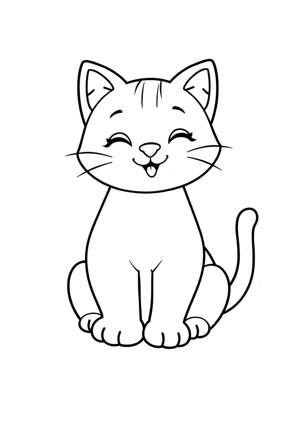 Ausmalbild: Katze