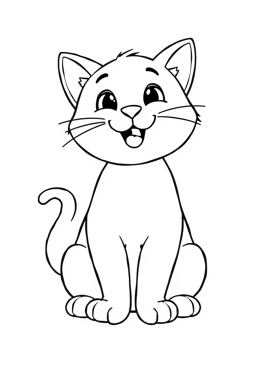 Ausmalbild: Katze
