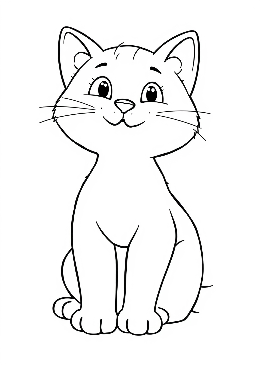 Ausmalbild: Katze
