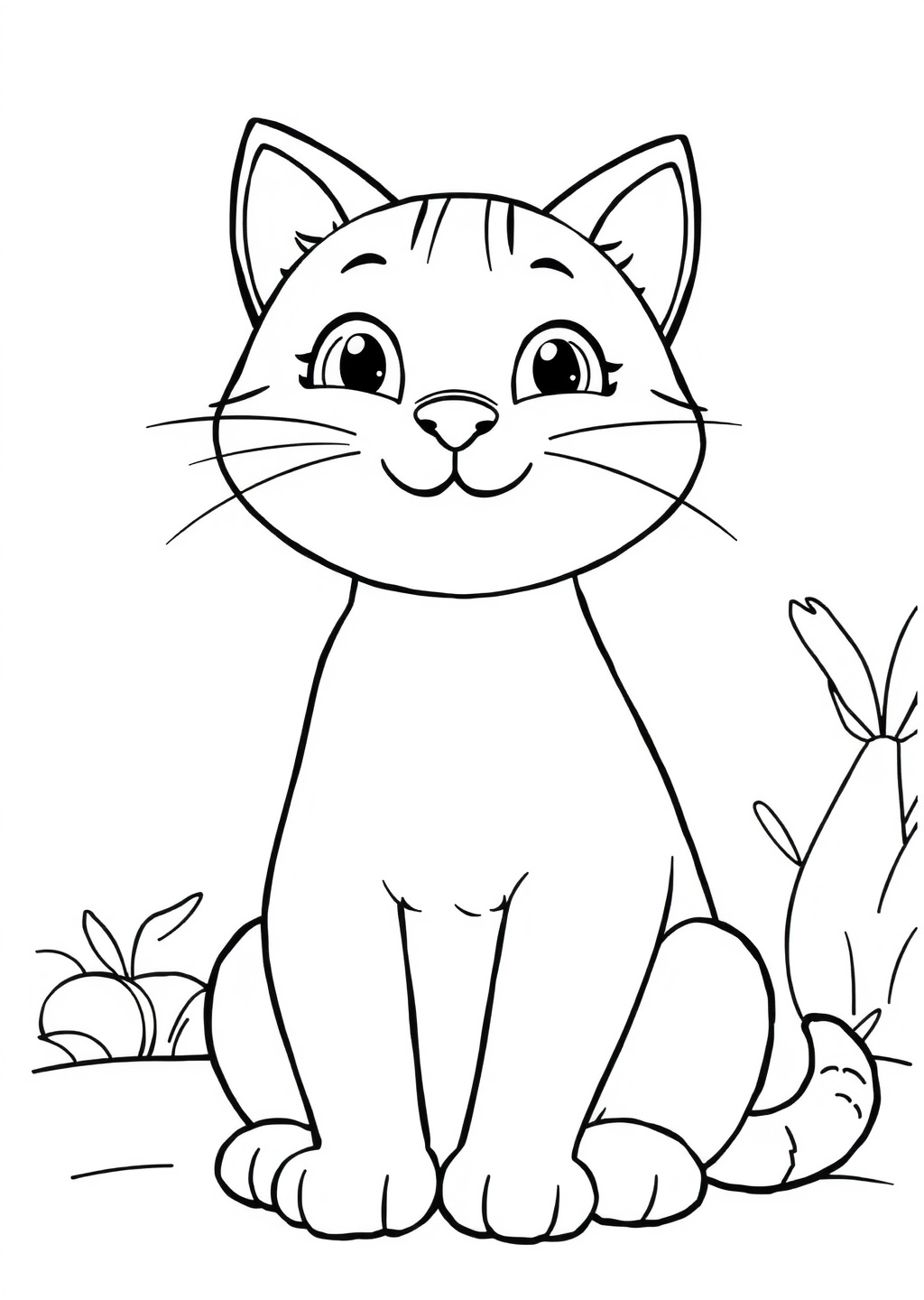 Ausmalbild: Katze