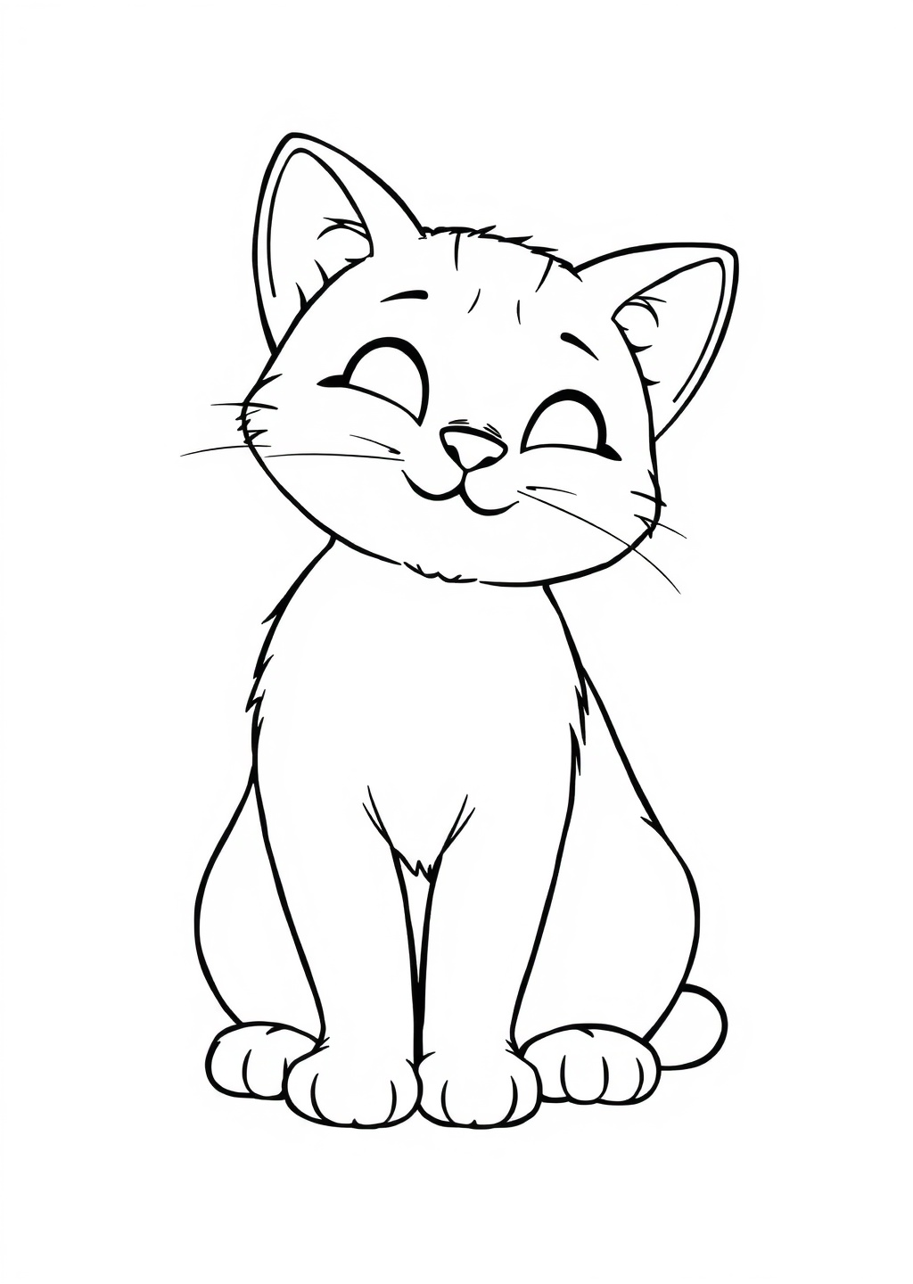 Ausmalbild: Katze