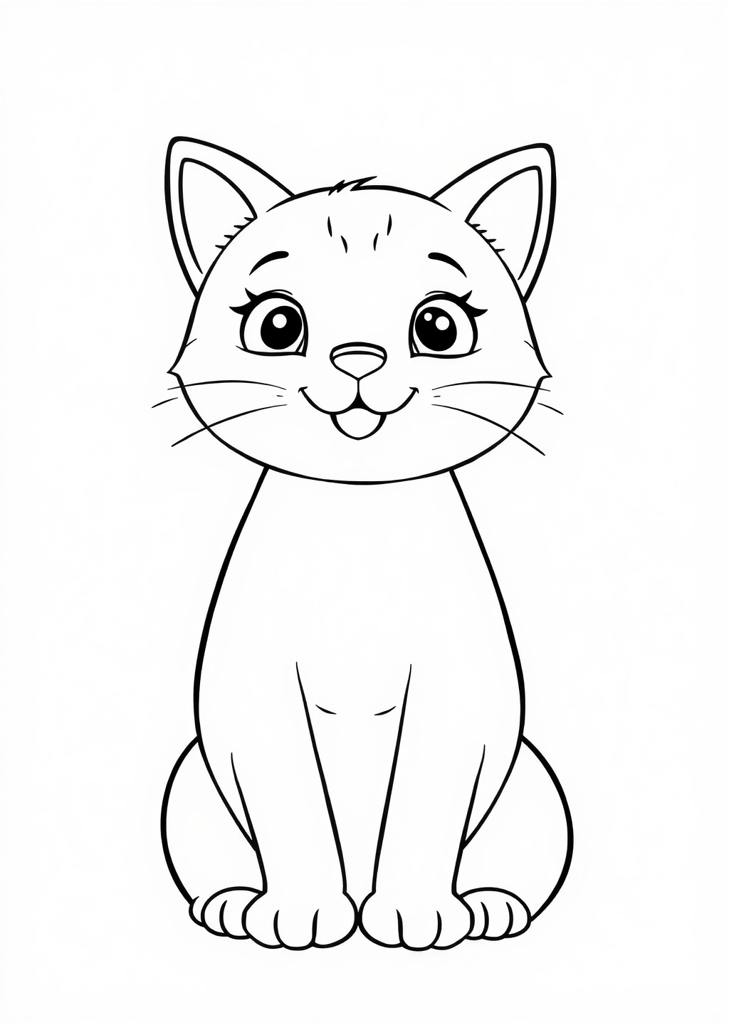 Ausmalbild: Katze