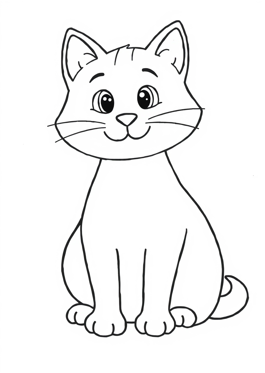 Ausmalbild: Katze