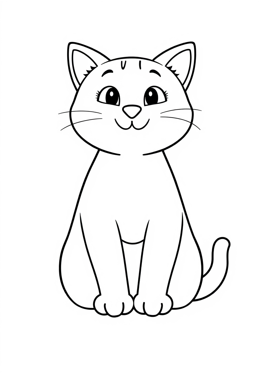 Ausmalbild: Katze