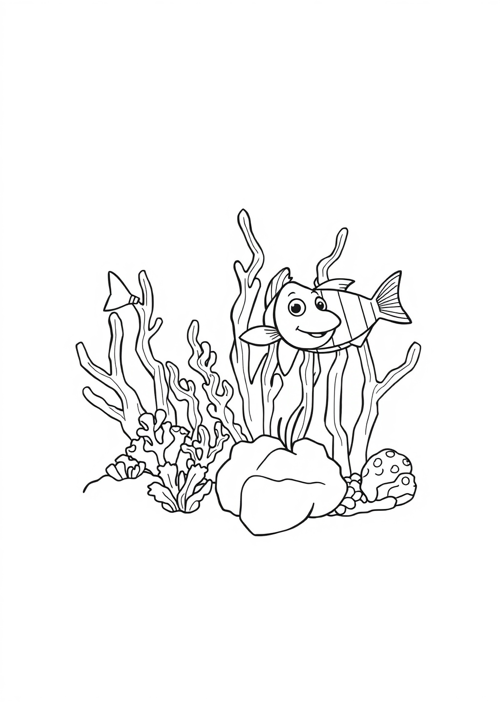 Ausmalbild: Korallenriff