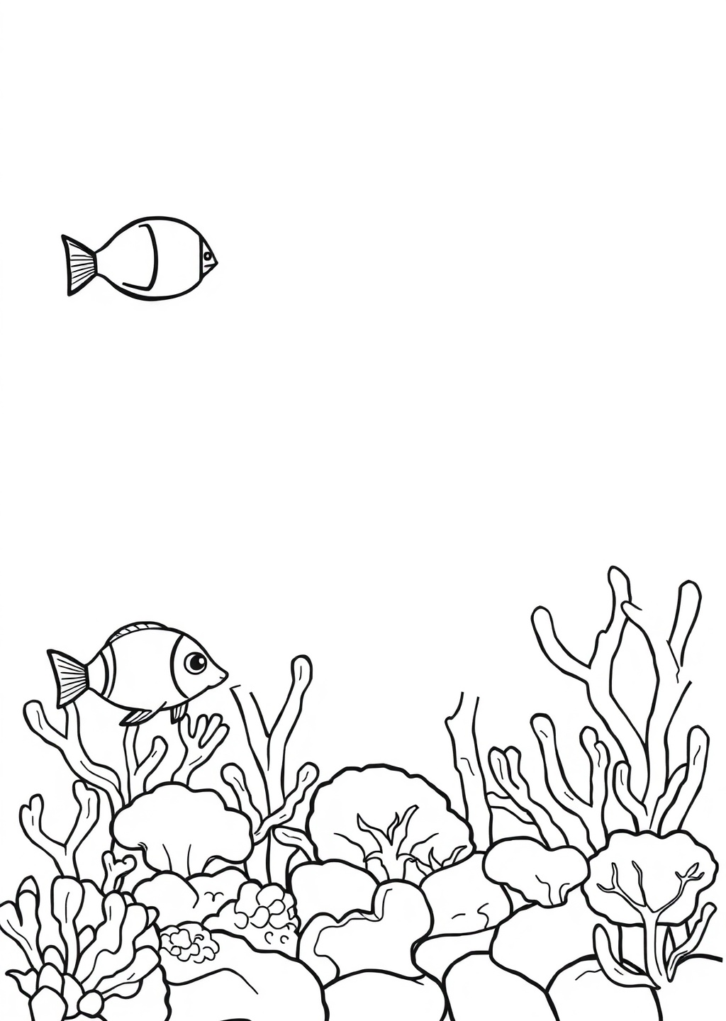 Ausmalbild: Korallenriff