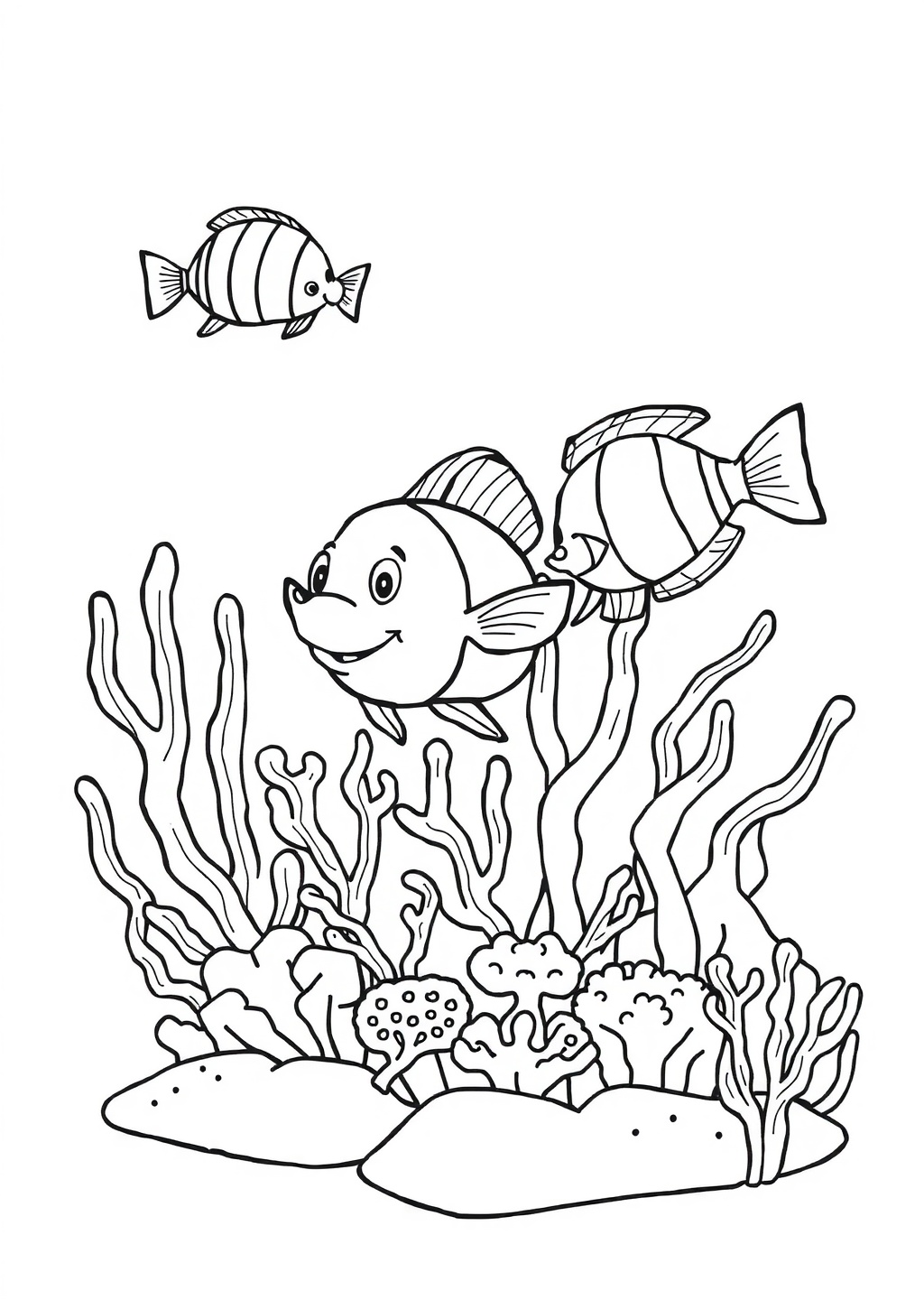 Ausmalbild: Korallenriff