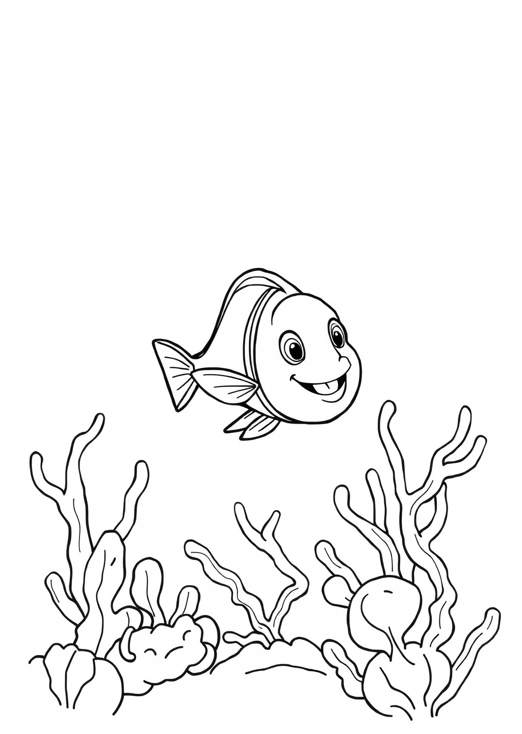 Ausmalbild: Korallenriff