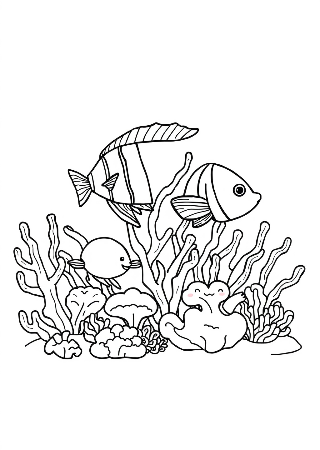Ausmalbild: Korallenriff