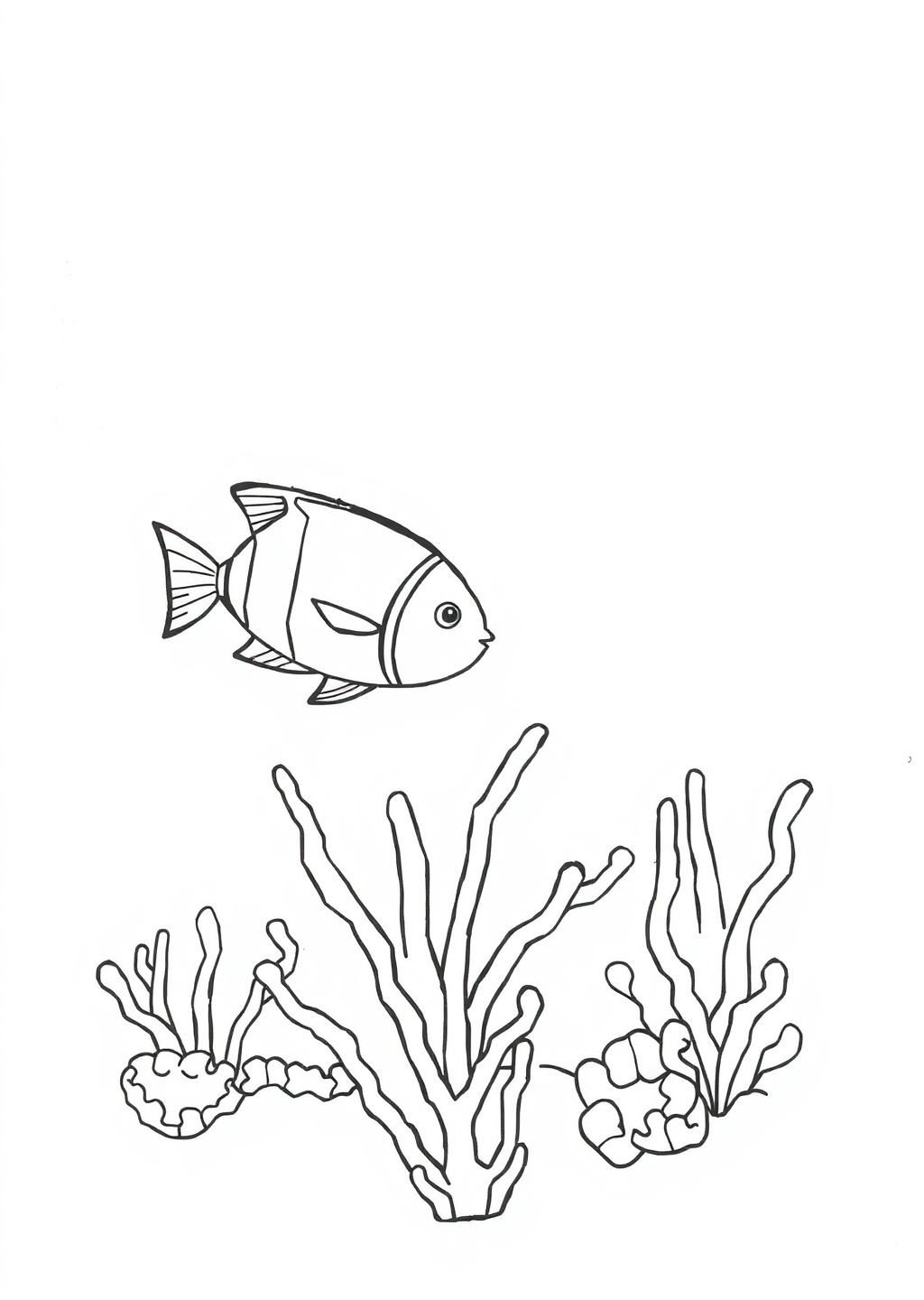 Ausmalbild: Korallenriff