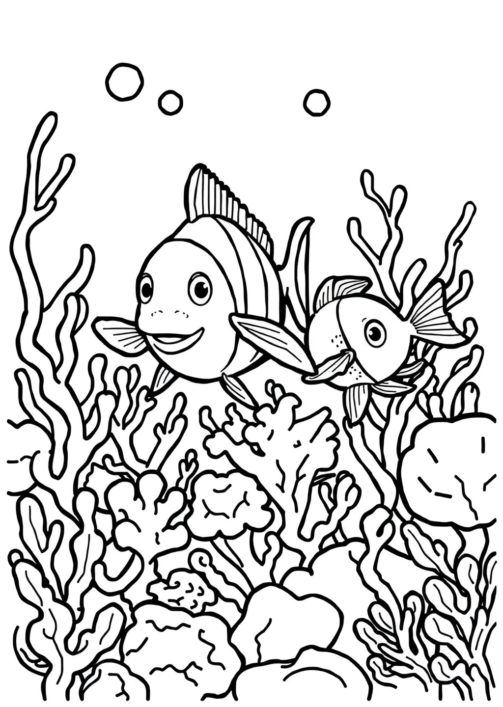 Ausmalbild: Korallenriff