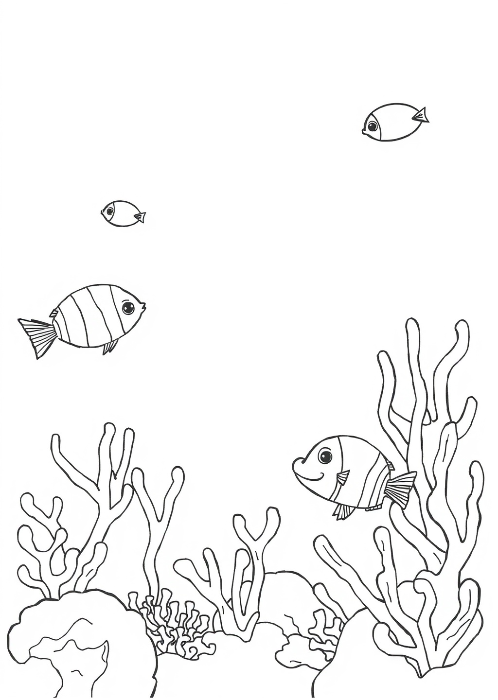 Ausmalbild: Korallenriff