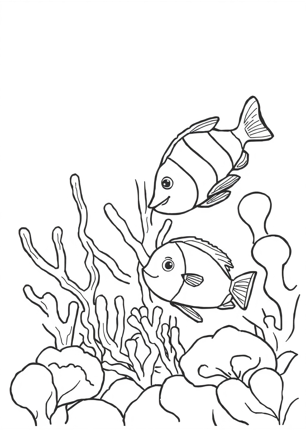 Ausmalbild: Korallenriff