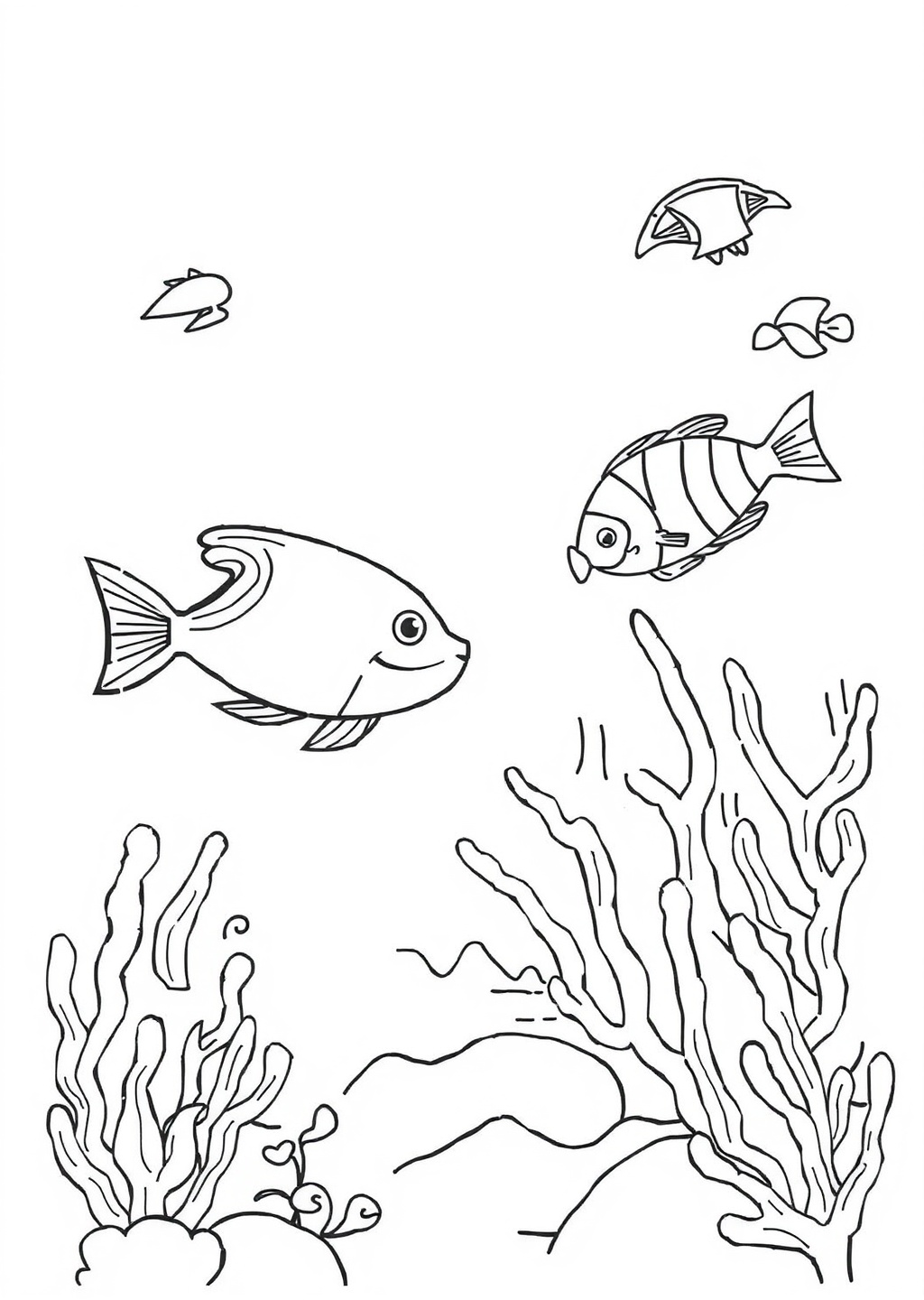 Ausmalbild: Korallenriff