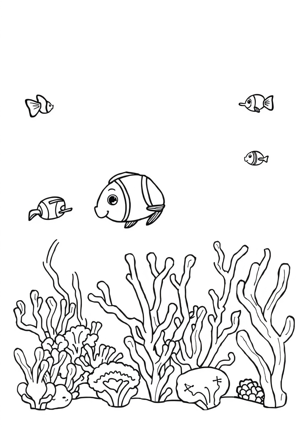Ausmalbild: Korallenriff