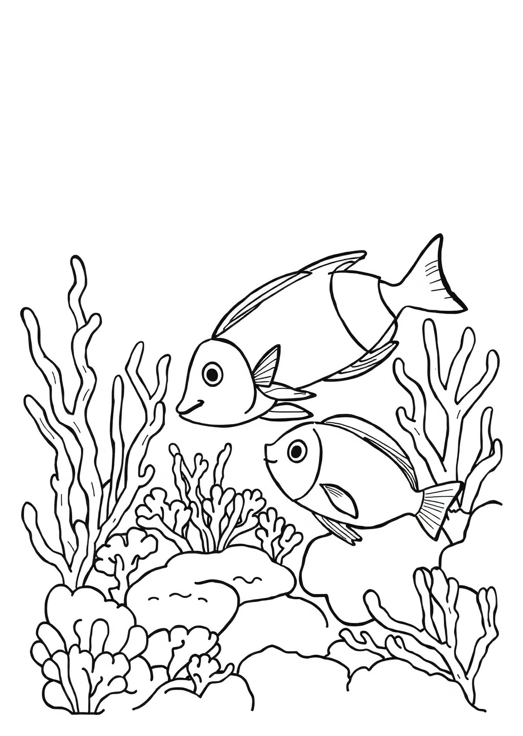 Ausmalbild: Korallenriff