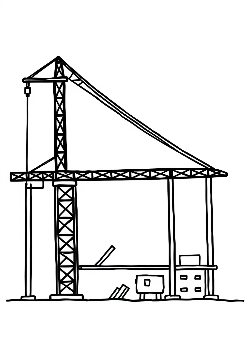 Ausmalbild: Kran