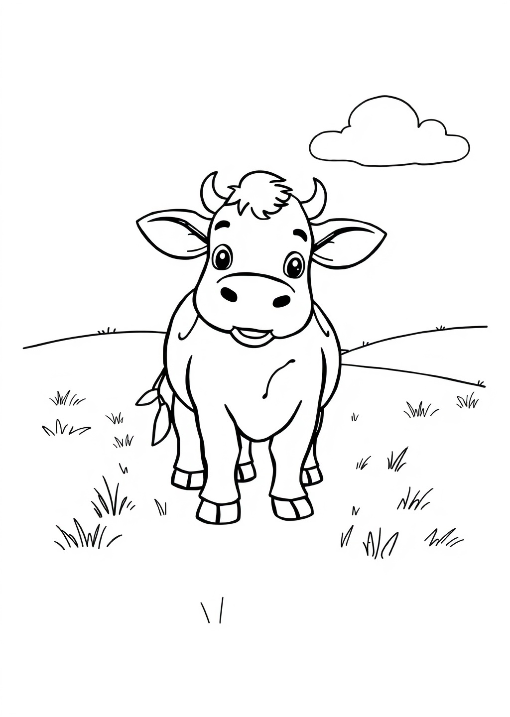Ausmalbild: Kuh