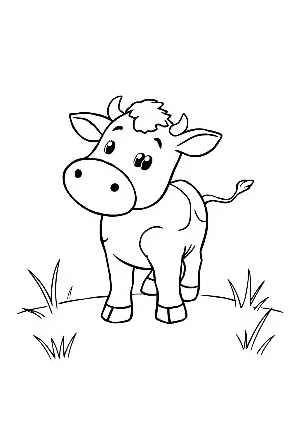 Ausmalbild: Kuh