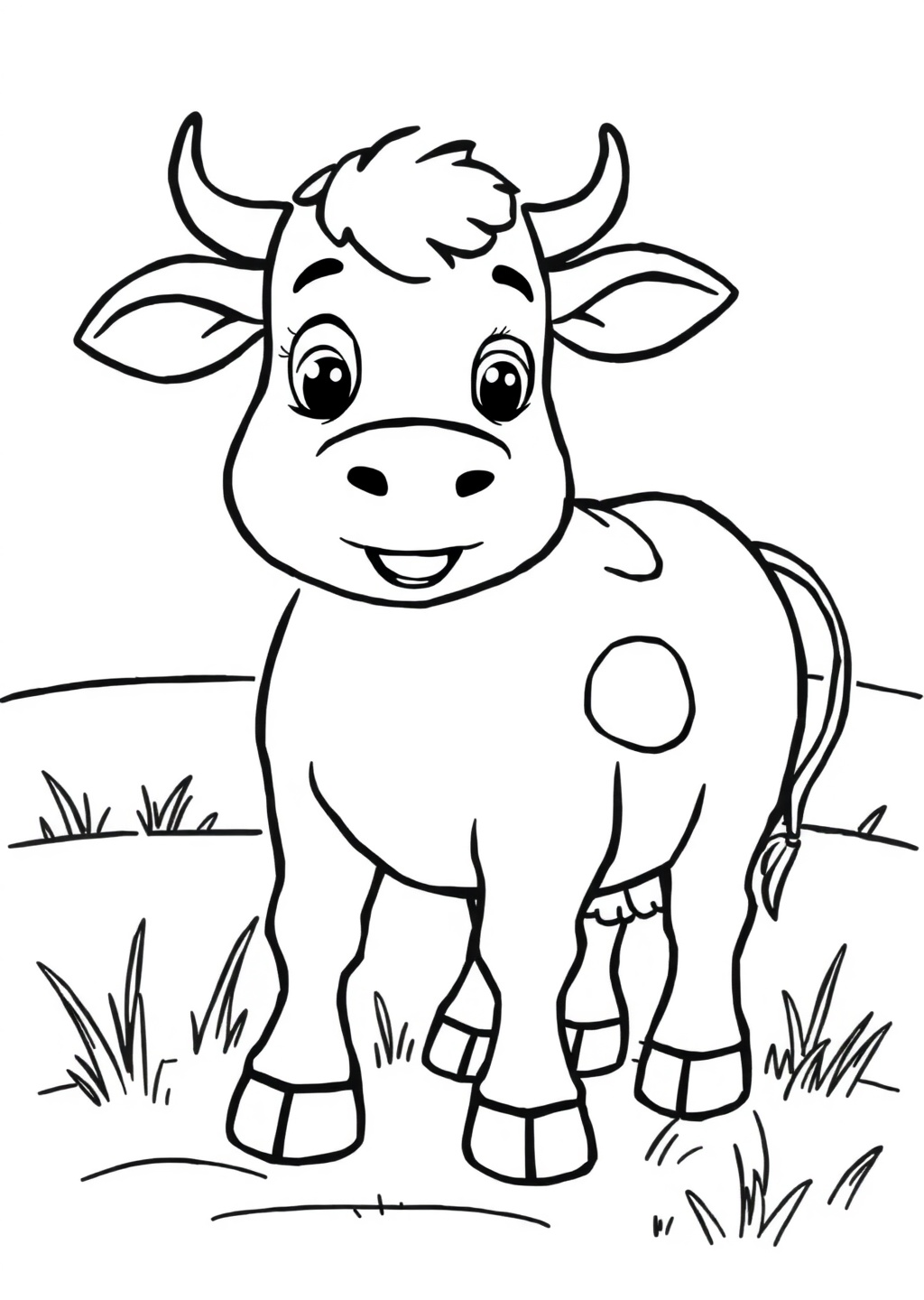 Ausmalbild: Kuh