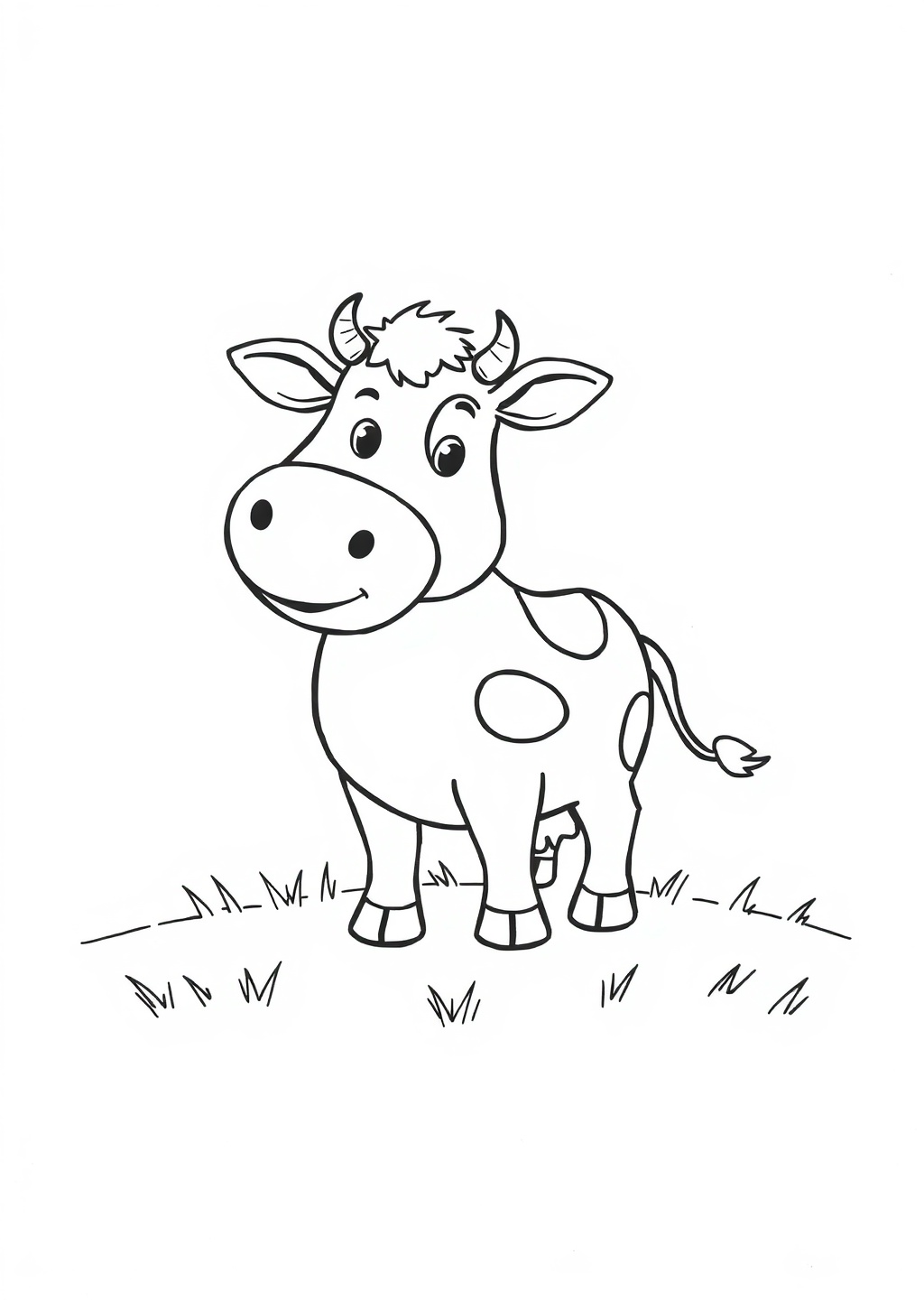Ausmalbild: Kuh