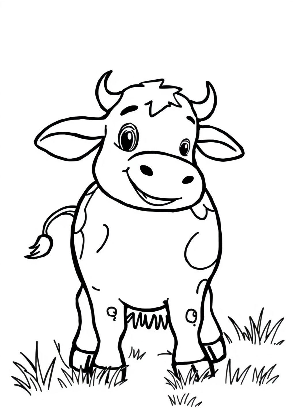 Ausmalbild: Kuh