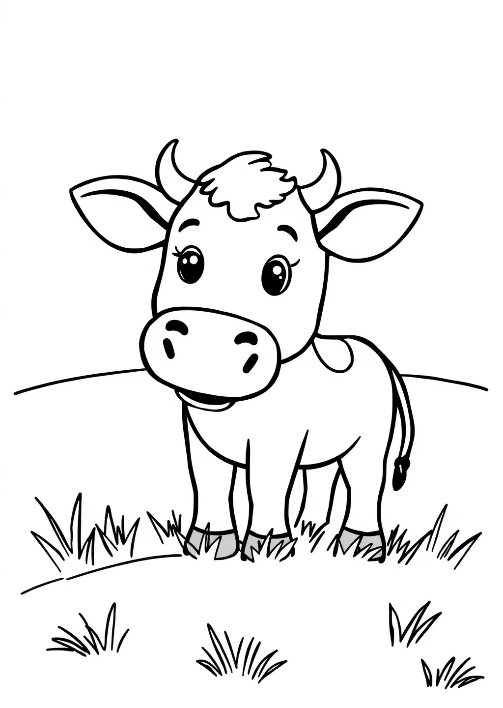 Ausmalbild: Kuh