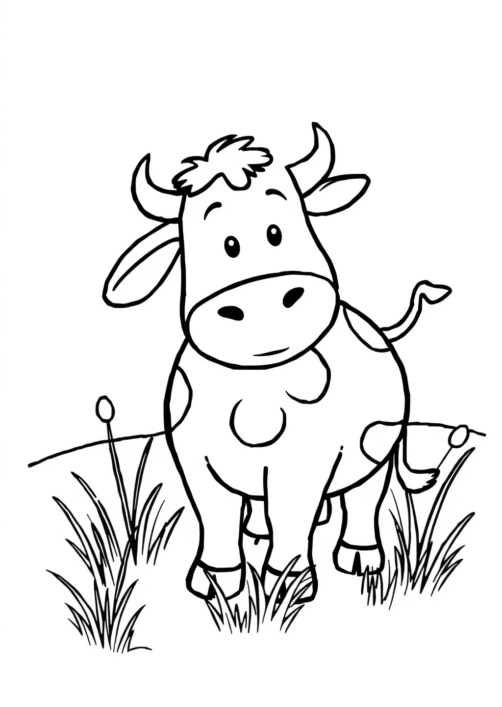 Ausmalbild: Kuh