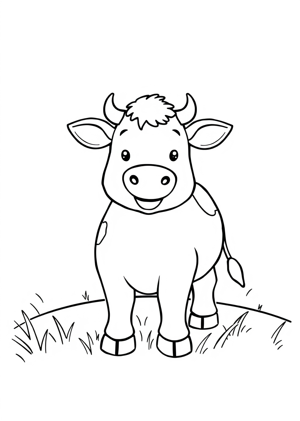 Ausmalbild: Kuh