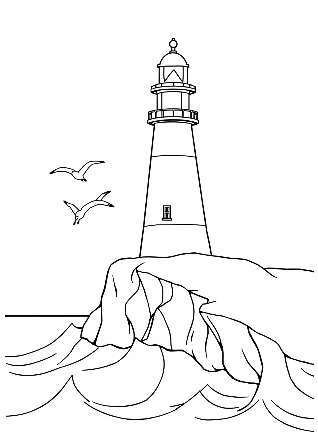 Ausmalbild: Leuchtturm