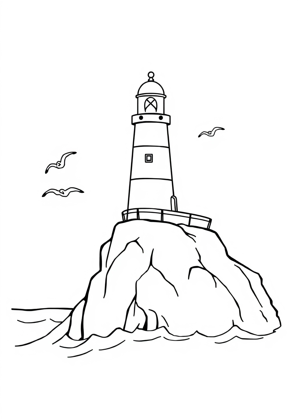 Ausmalbild: Leuchtturm