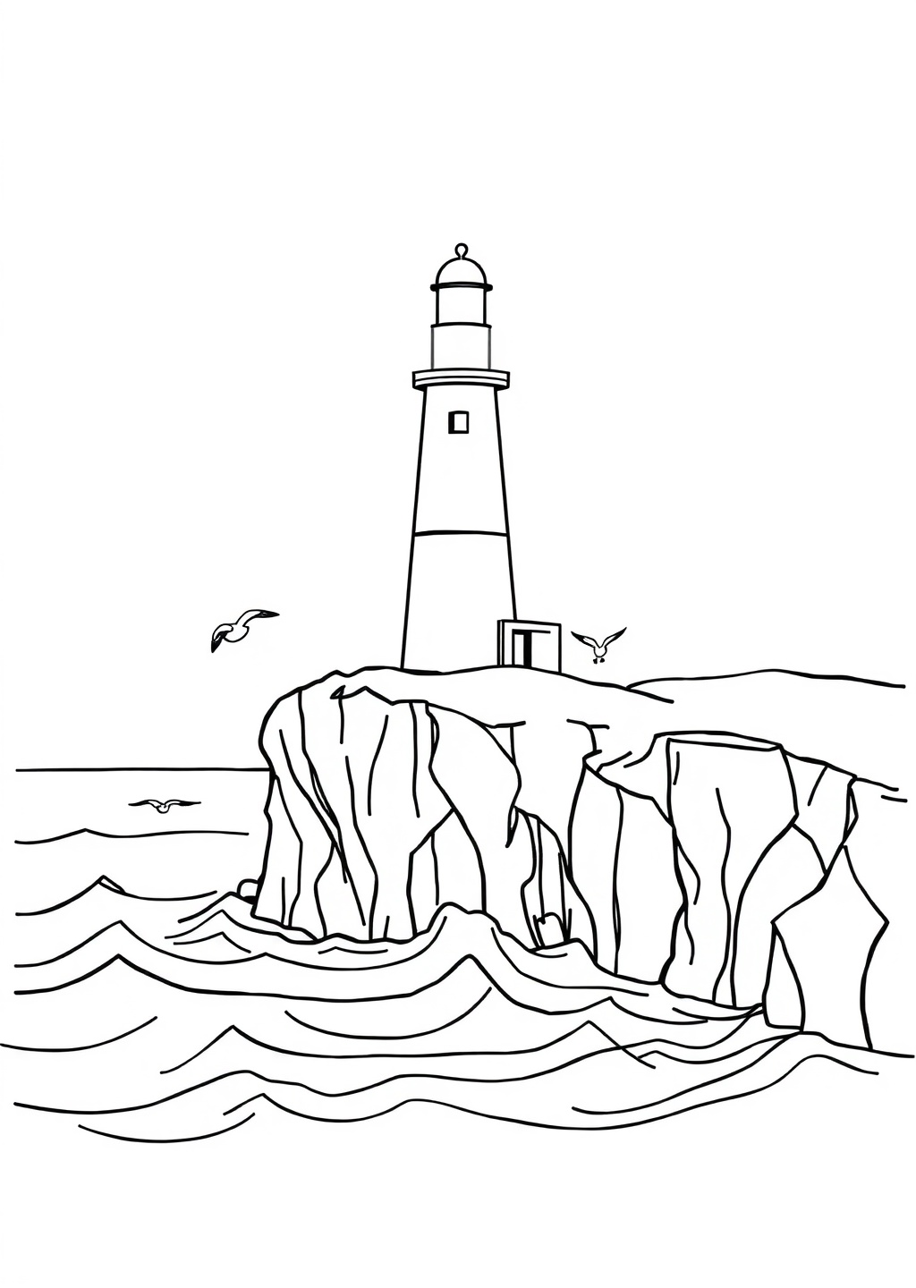 Ausmalbild: Leuchtturm